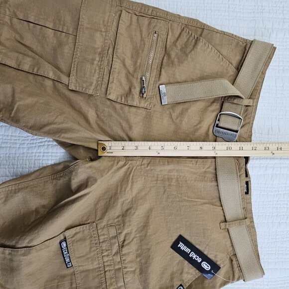 Ecko Unltd Cargo Utility Tactical Shorts Men's 36 Tan Belted 12" Inseam NEW NWT - Picture 12 of 16